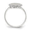 Gold Polished Bordered Open Back Signet Ring