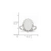 Gold Polished Bordered Open Back Signet Ring