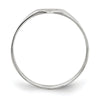 Gold Polished Circle Closed Back Signet Ring — 6.5x7.5 mm