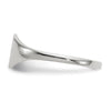 Gold Polished Circle Closed Back Signet Ring — 6.5x7.5 mm