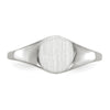 Gold Polished Circle Closed Back Signet Ring — 6.5x7.5 mm