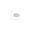 Gold Polished Circle Closed Back Signet Ring — 6.5x7.5 mm