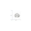 14k White Gold 8.5x8.0mm Closed Back Child's Signet Ring
