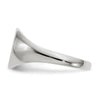 Gold Polished Circle Closed Back Signet Ring — 9x9.5 mm
