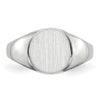 Gold Polished Circle Closed Back Signet Ring — 9x9.5 mm