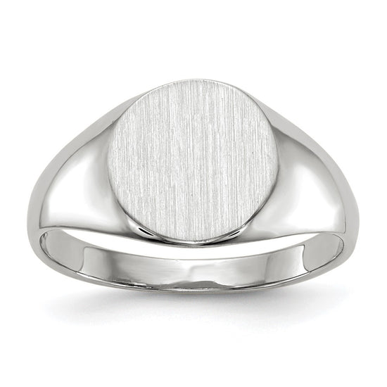 Gold Polished Circle Closed Back Signet Ring