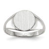 Gold Polished Circle Closed Back Signet Ring