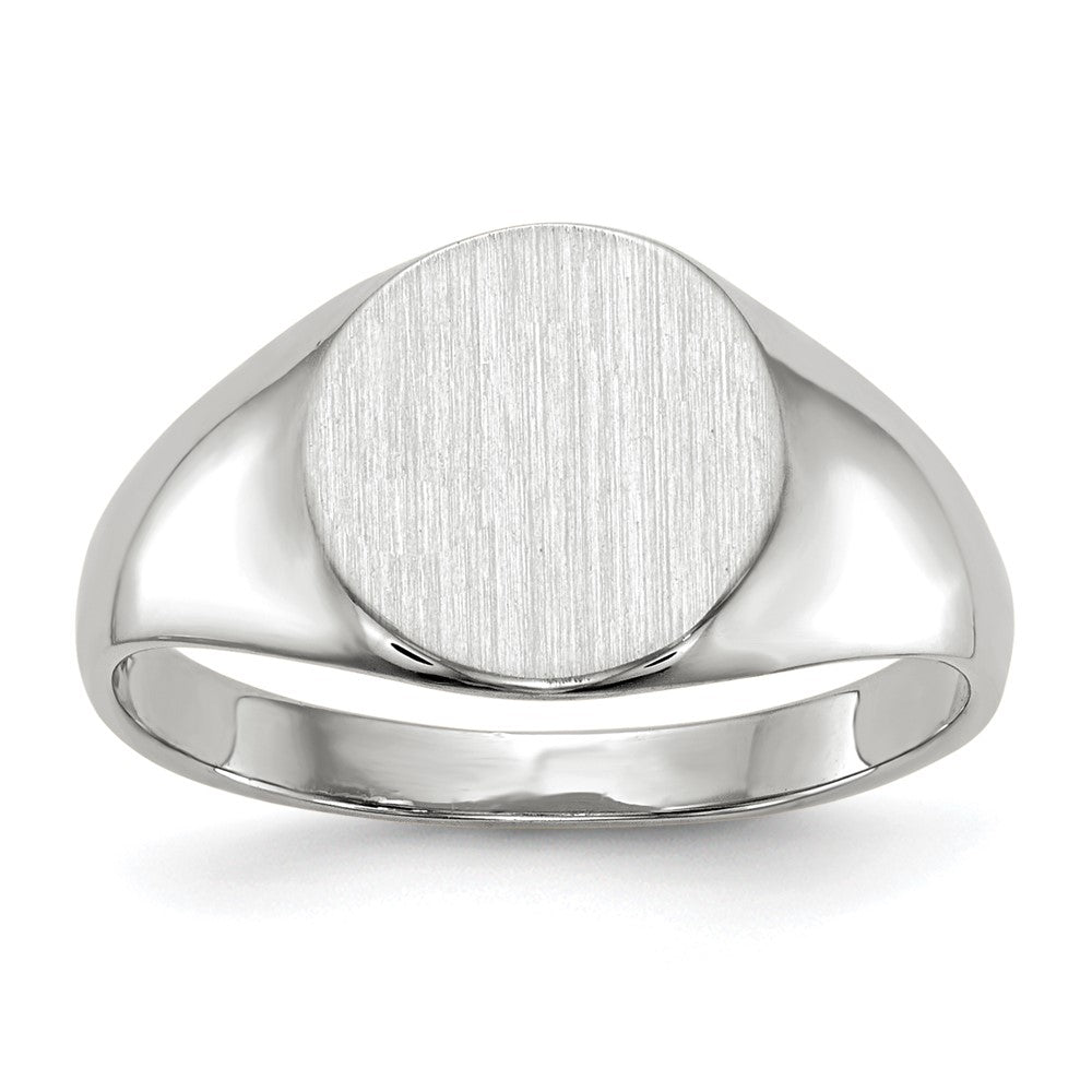 Gold Polished Circle Closed Back Signet Ring