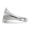 Gold Polished Circle Closed Back Signet Ring — 10x11 mm