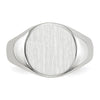 Gold Polished Circle Closed Back Signet Ring — 10x11 mm
