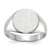 Gold Polished Circle Closed Back Signet Ring