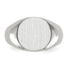 Gold Polished Circle Closed Back Signet Ring — 12.5x13.5 mm