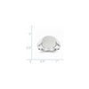 Gold Polished Circle Closed Back Signet Ring — 12.5x13.5 mm