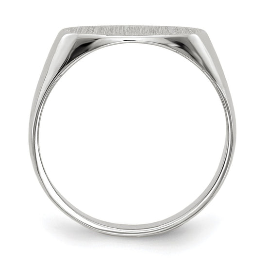 Gold Polished Oval Closed Back Signet Ring