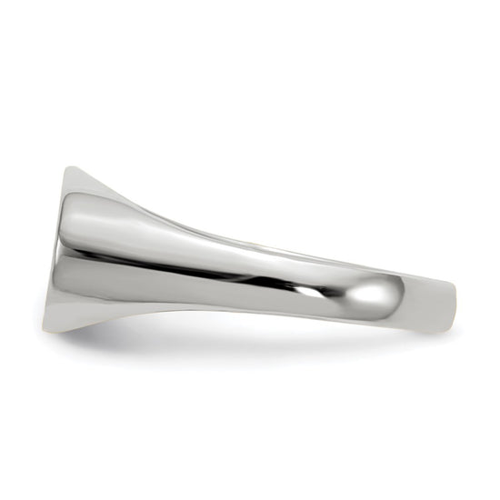 Gold Polished Oval Closed Back Signet Ring