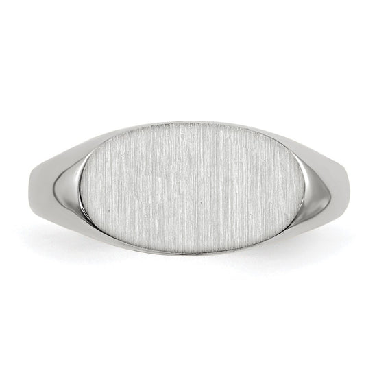 Gold Polished Oval Closed Back Signet Ring