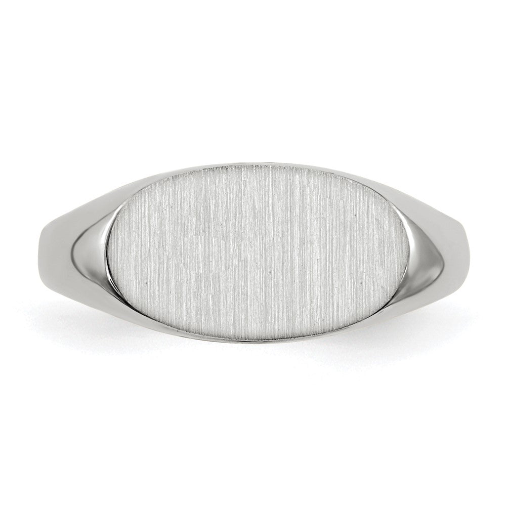 Gold Polished Oval Closed Back Signet Ring