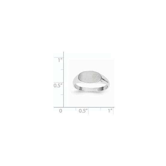 Gold Polished Oval Closed Back Signet Ring