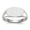Gold Polished Oval Closed Back Signet Ring