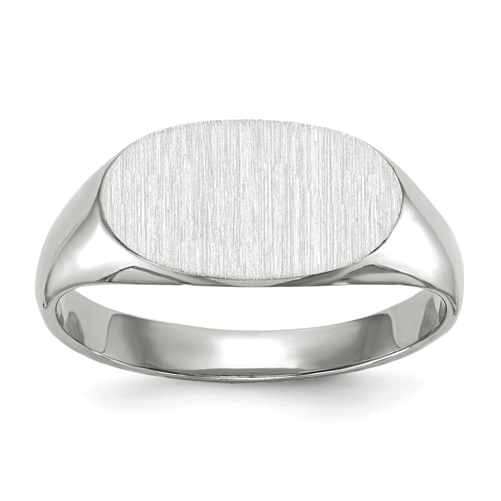 Gold Polished Oval Closed Back Signet Ring