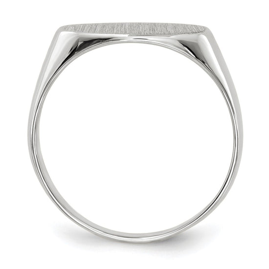 Gold Polished Oval Closed Back Signet Ring