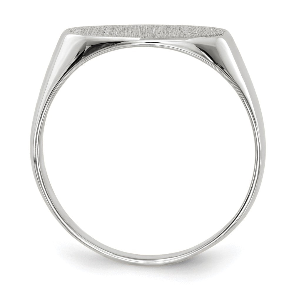 Gold Polished Oval Closed Back Signet Ring