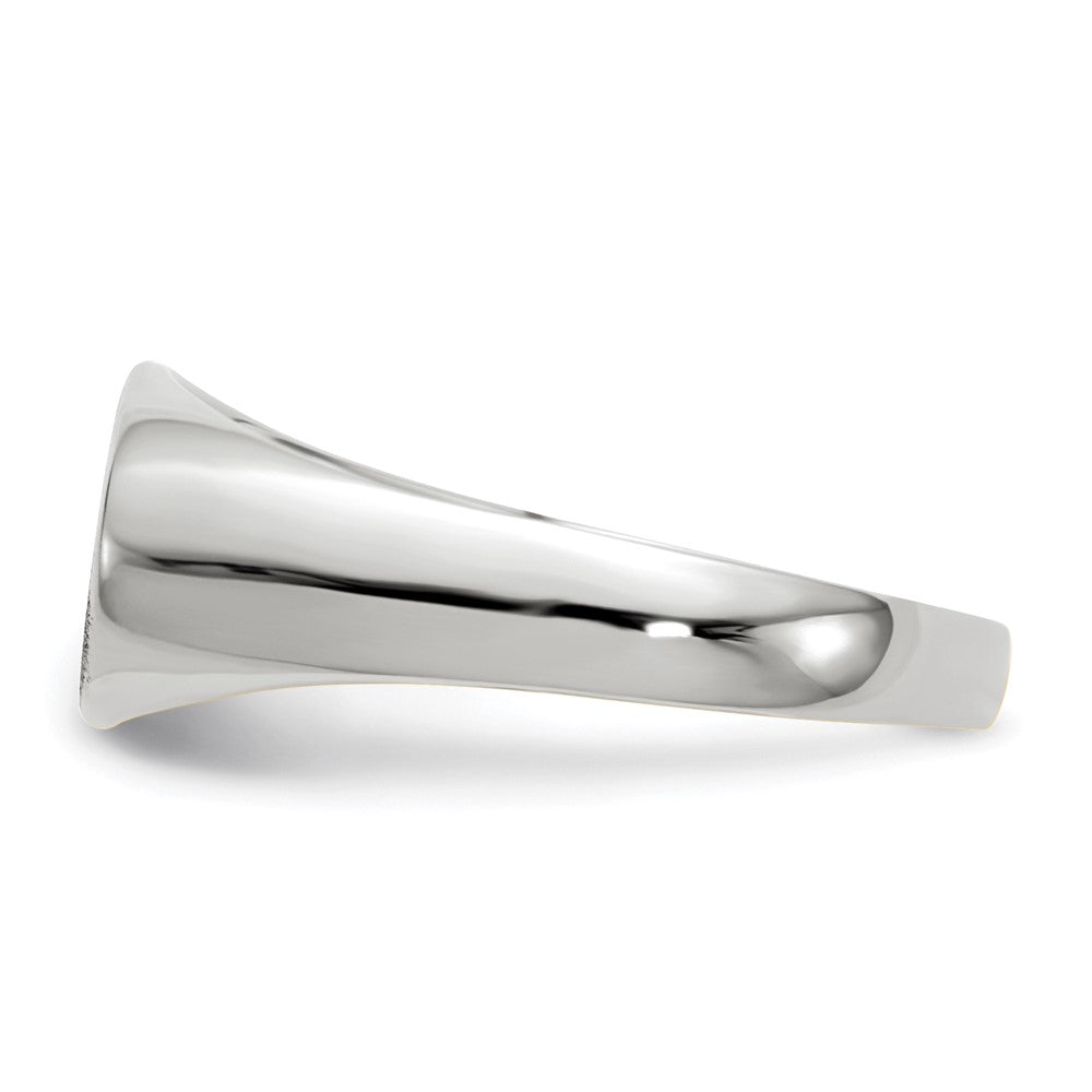 Gold Polished Oval Closed Back Signet Ring