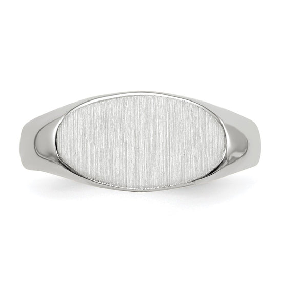 Gold Polished Oval Closed Back Signet Ring