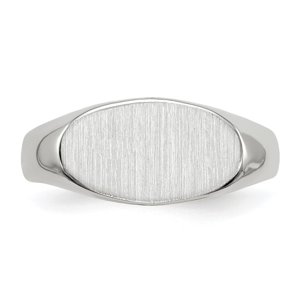 Gold Polished Oval Closed Back Signet Ring
