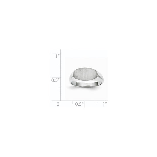 Gold Polished Oval Closed Back Signet Ring