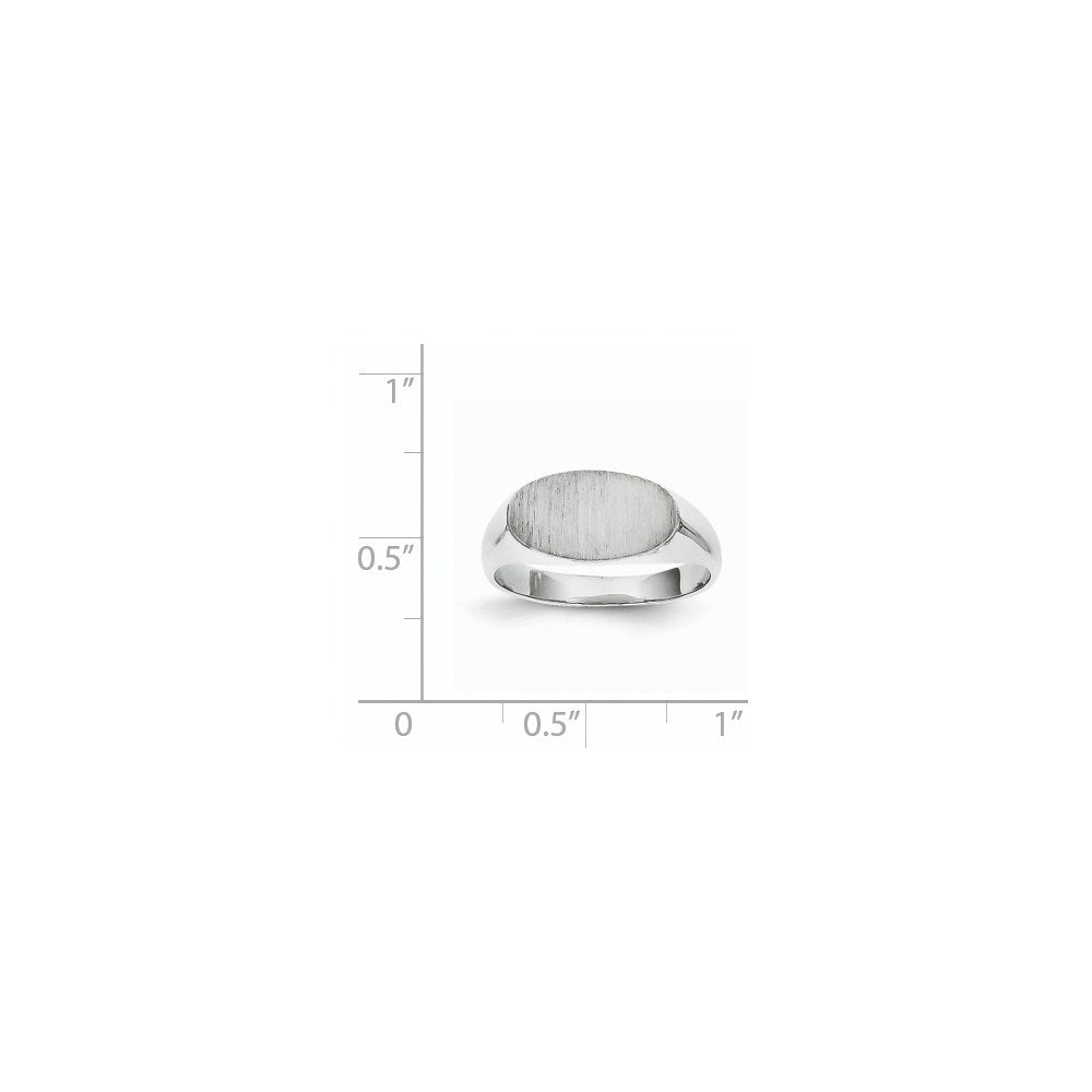 Gold Polished Oval Closed Back Signet Ring