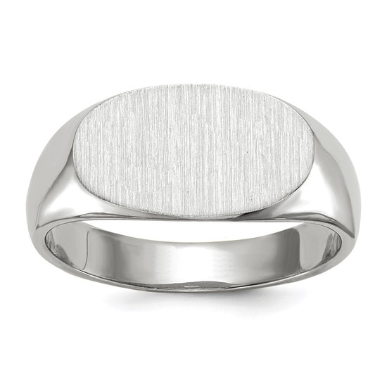 Gold Polished Oval Closed Back Signet Ring