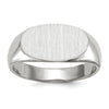 Gold Polished Oval Closed Back Signet Ring