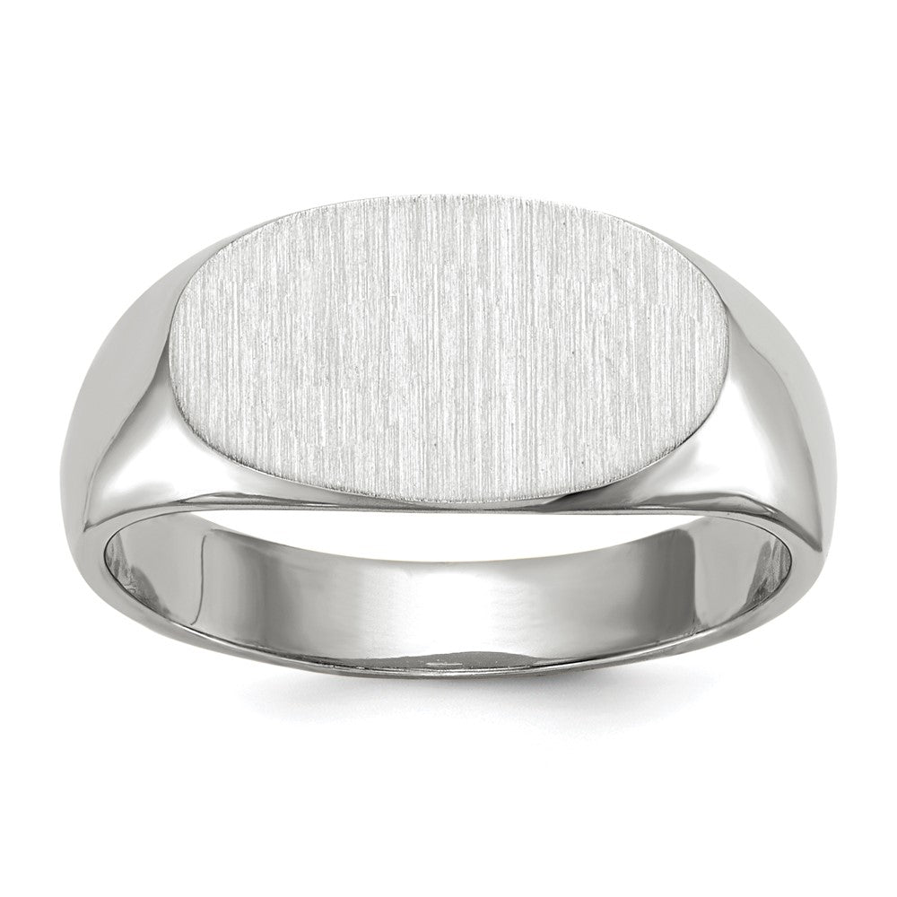 Gold Polished Oval Closed Back Signet Ring
