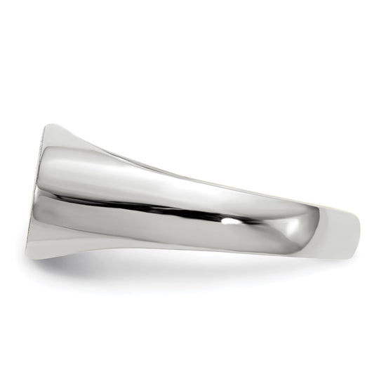 Gold Polished Oval Open Back Signet Ring