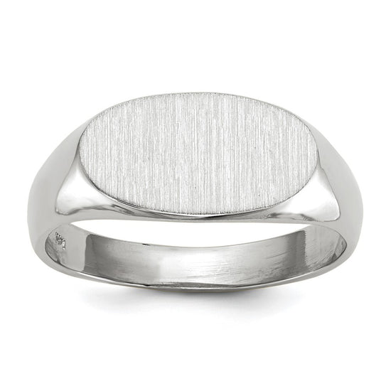 Gold Polished Oval Open Back Signet Ring