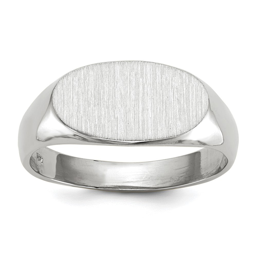 Gold Polished Oval Open Back Signet Ring