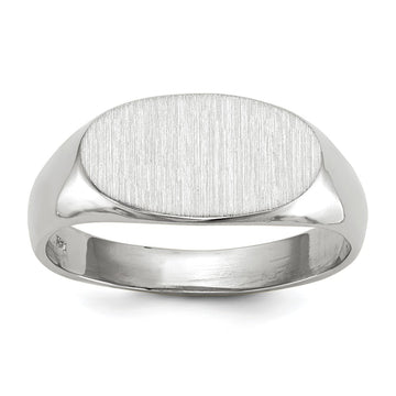 Gold Polished Oval Open Back Signet Ring