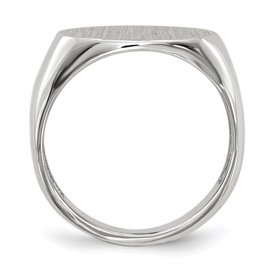 Gold Polished Oval Closed Back Signet Ring