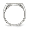 Gold Polished Oval Closed Back Signet Ring