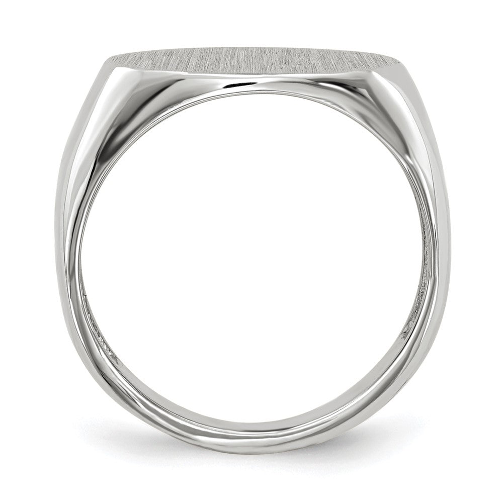 Gold Polished Oval Closed Back Signet Ring