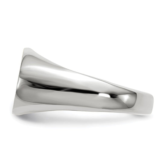 Gold Polished Oval Closed Back Signet Ring