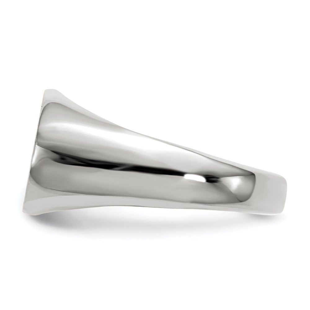 Gold Polished Oval Closed Back Signet Ring