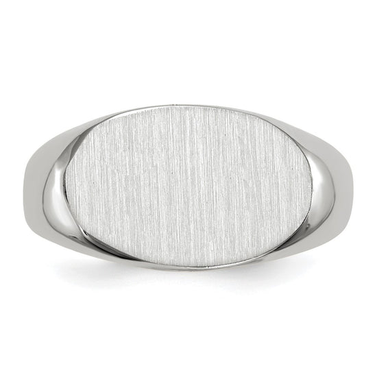 Gold Polished Oval Closed Back Signet Ring