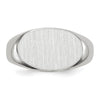 Gold Polished Oval Closed Back Signet Ring