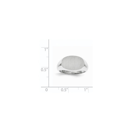 Gold Polished Oval Closed Back Signet Ring