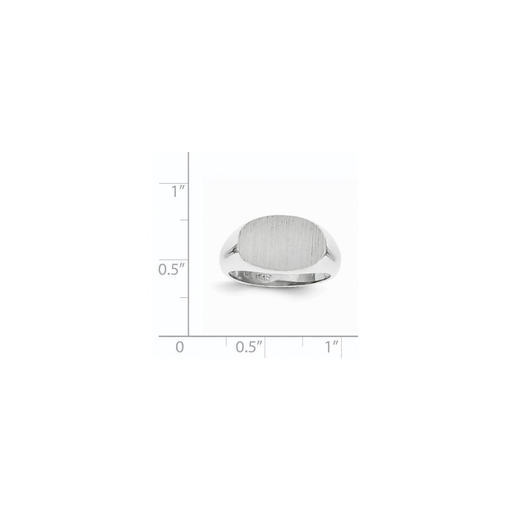 Gold Polished Oval Closed Back Signet Ring