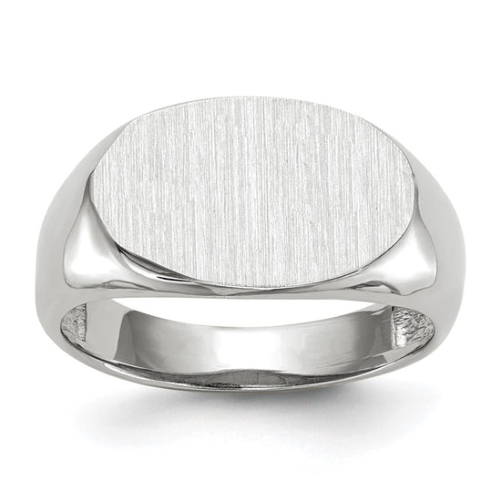 Gold Polished Oval Closed Back Signet Ring