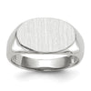 Gold Polished Oval Closed Back Signet Ring