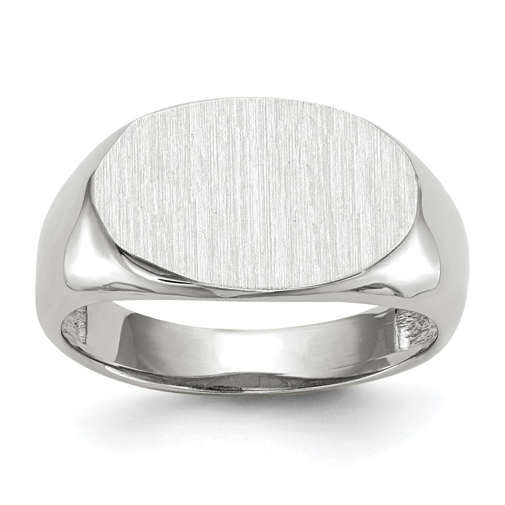 Gold Polished Oval Closed Back Signet Ring
